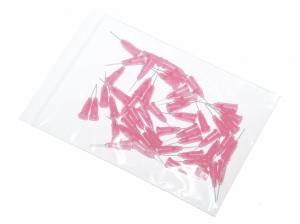 Geklebte Dosiernadeln mit Edelstahlkanüle 25,4mm rosa 20G 50St