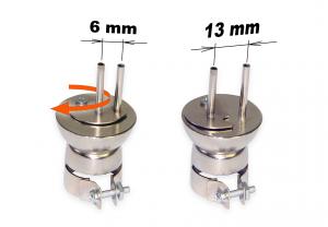 Heißluftdüse doppelt verstellbar 2x3 mm, Teilung 6-13 mm Typ 1325