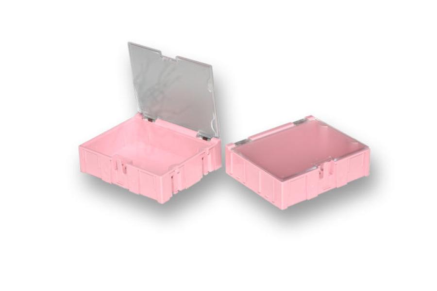 Miniatur-Kunststoffschubladen für SMD-Bauteile B3 - rosa