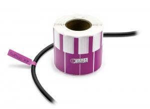 Selbstklebende Etiketten zur Kennzeichnung von Kabeln und Drähten 1000 Stück lila