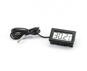 Digitales Einbau-Thermometer mit externem Fühler schwarz TPM-10