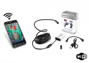 Endoskopische Wi-Fi-Kamera mit IP66-Wasserbeständigkeit und 5 m langem, flexiblem Kabel