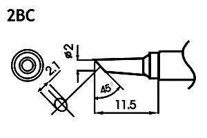 Bleifreie Lötspitze LF-2BC