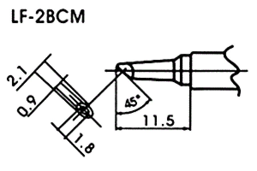 Bleifreie Lötspitze LF-2BCM mini wave