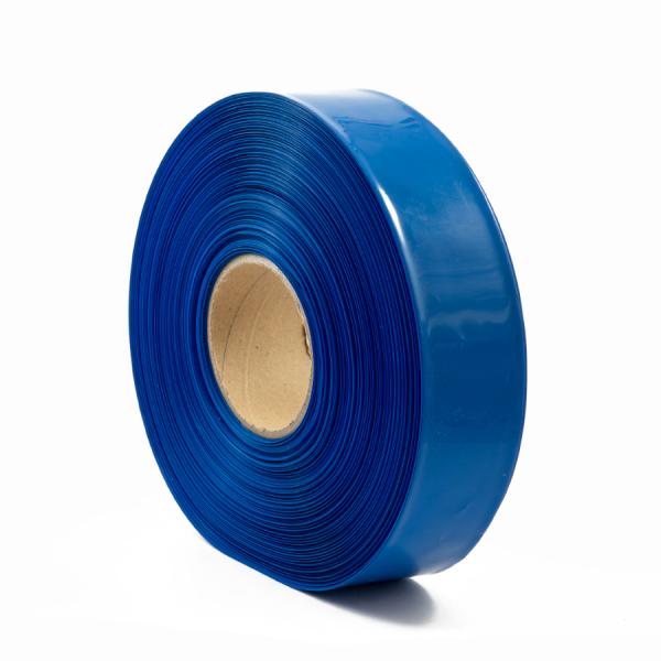 Blaue PVC-Schrumpffolie 2:1 Breite 57,5mm, Durchmesser 35mm