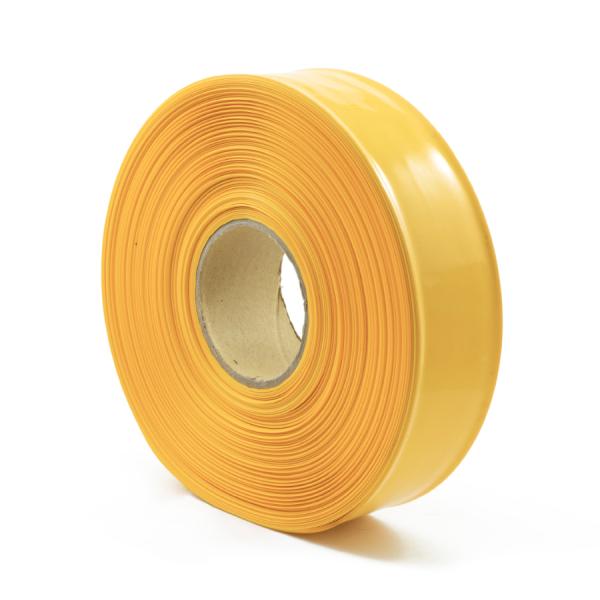Gelbe PVC-Schrumpffolie 2:1 Breite 57,5mm, Durchmesser 35mm
