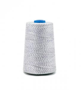 Industrieller weiß/blauer Polyester (PES) Nähfaden für Säcke 400m