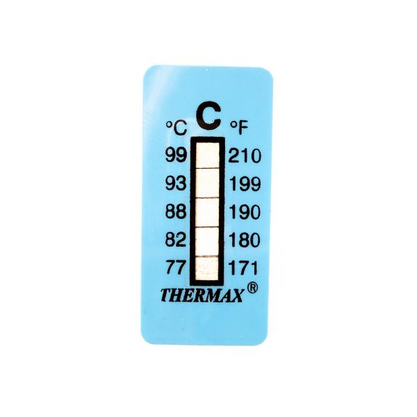 Selbstklebender Thermometer-/Anzeigestreifen nicht umkehrbar 77-99°C