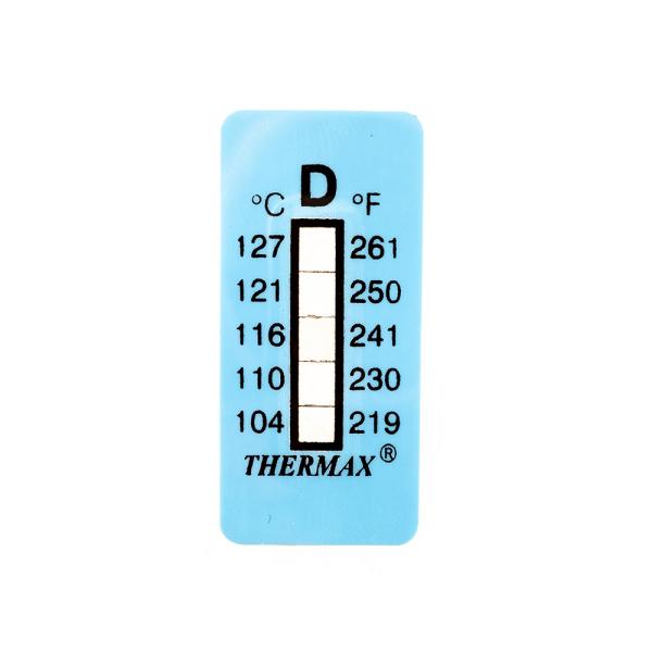 Selbstklebender Thermometer-/Anzeigestreifen nicht umkehrbar 104-127°C