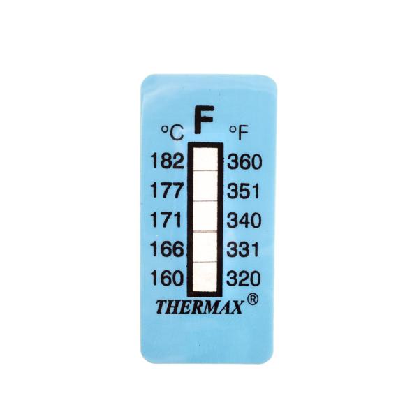 Selbstklebender Thermometer-/Anzeigestreifen nicht umkehrbar 160-182°C