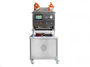 Halbautomatische Verpackungsmaschine für einteilige Catering-Schalen 227x178mm mit Schutzatmosphäre