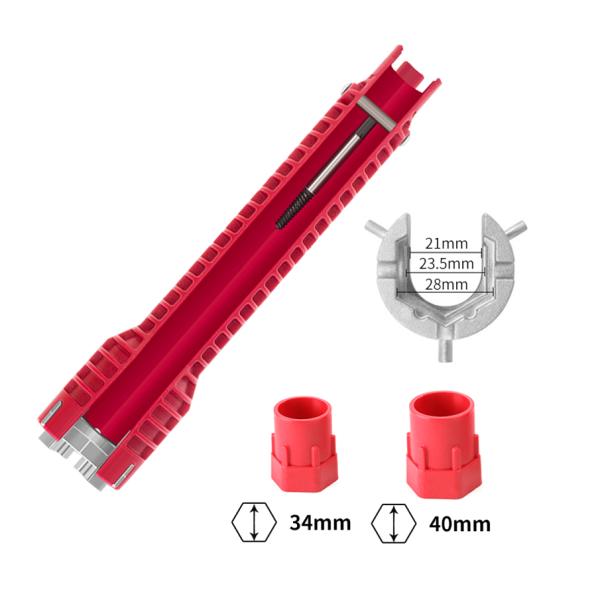 Universal-Steckschlüssel für die Montage und Demontage von Armaturen und Spülen