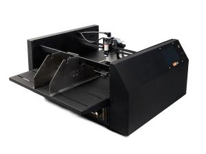 Automatischer Tintenstrahldrucker mit Zuführung für den Druck von Verpackungen, Beuteln und Doypacks