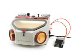 Sandstrahlbox mit zwei Arbeitsstiften und LED-Beleuchtung - 230V/50Hz