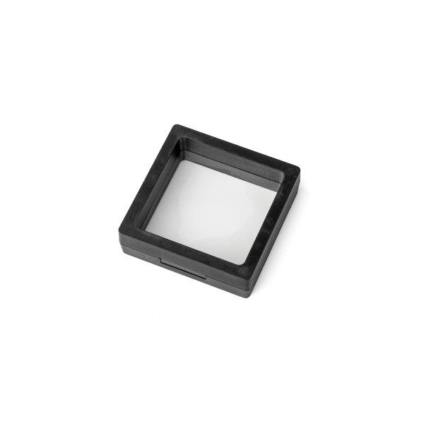 3D Münz- und Schmuckrahmen schwarz 7x7x2 cm