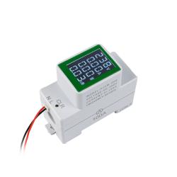 Messgerät für den Gesamt- und Momentanverbrauch von Spannung und Strom für die DIN-Schiene PZEM-008, AC 50–300 V, 100 A
