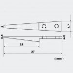 Antistatische Edelstahlpinzette VETUS ESD-249 mit PPS-Spitze