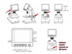 Digitales Mikroskop mit LCD, 5Mpix Auflösung, SD Karte, USB und TV Ausgang