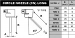 Heißluftdüse lang Durchmesser 5 mm, Länge 70 mm CN7050