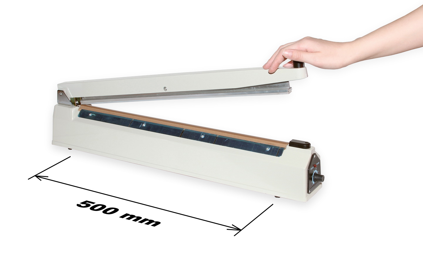 Impulsschweißgerät für Folien, Beutel und Verpackungen PFS-500 mit Schweißbalkenbreite 500 mm