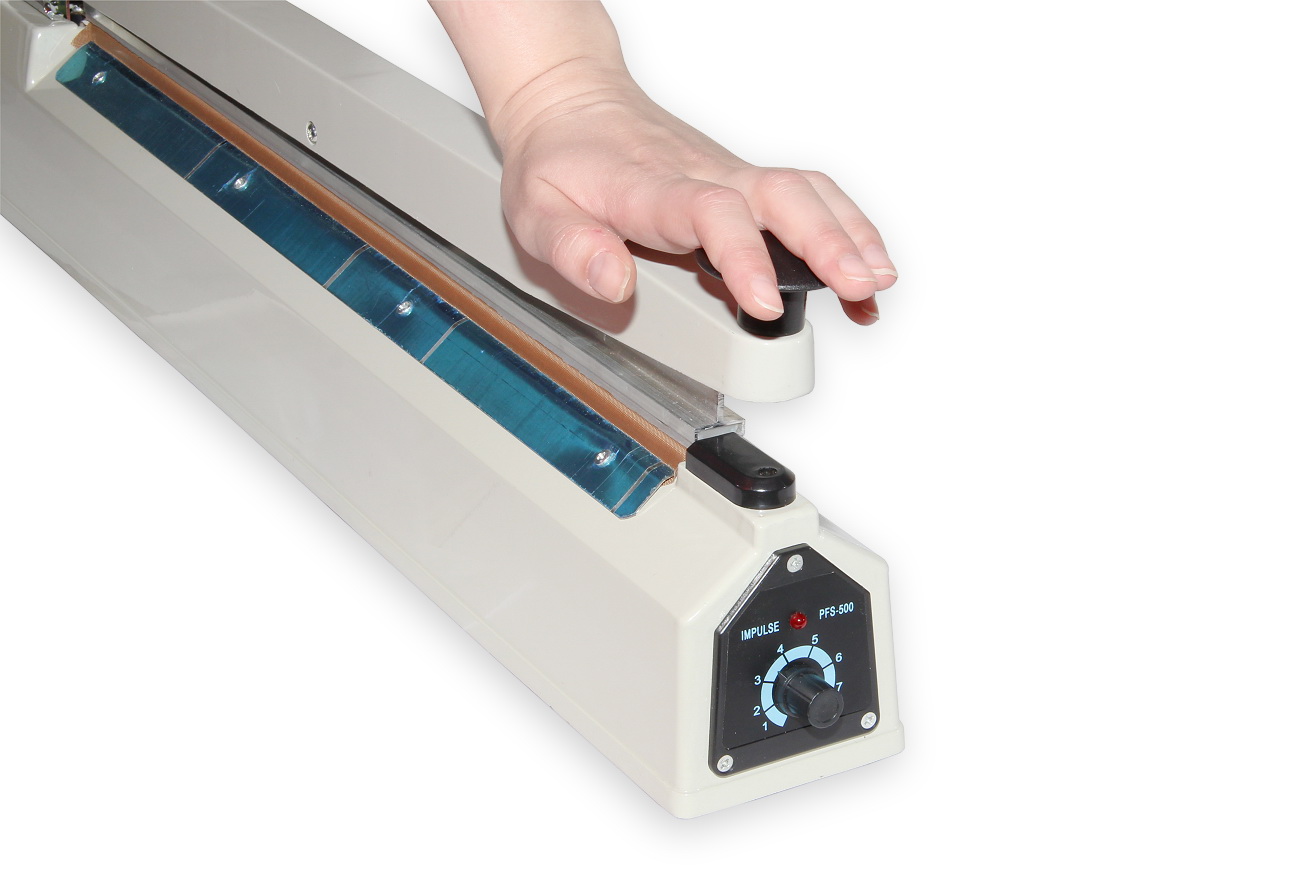 Impulsschweißgerät für Folien, Beutel und Verpackungen PFS-500 mit Schweißbalkenbreite 500 mm