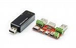 USB-Tester mit Lightning-, USB-C-, Mini- und Micro-USB-Reduzierern, 3-30V, 0-5A