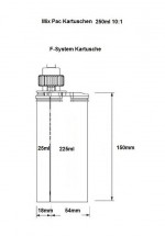 Handdosierpistole für Zweikomponentenkartuschen 10:1 250ml