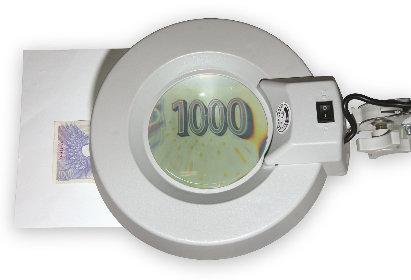 Lupenleuchte der Serie T86-B mit kreisförmigem Vergrößerungsglas, Vergrößerung 10D