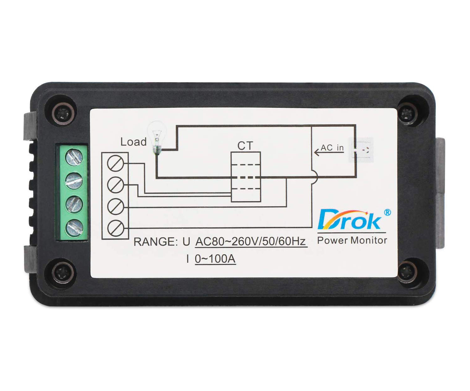 Multifunktionales eingebautes Messgerät für elektrische Größen AC 80~260V/100A - Stromwandler aufklappbar