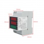 Multifunktionaler Spannungs-, Strom- und Leistungsmesser für DIN-Schiene AC 80~260V/100A - Ringkernstromwandler