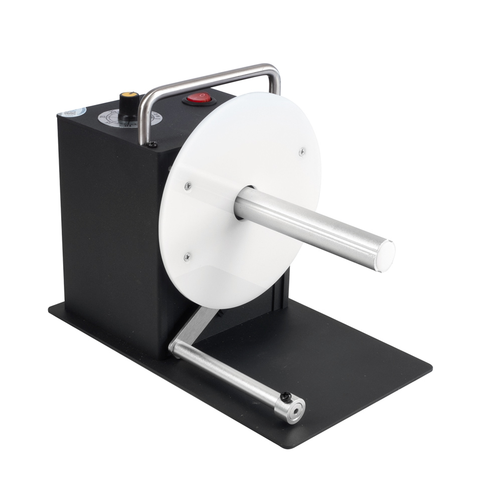 Universeller Aufwickler/Aufwickler für Selbstklebeetiketten und Etiketten bis zu 80 mm